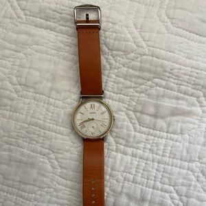 Two-Tone and leather Fossil Watch
